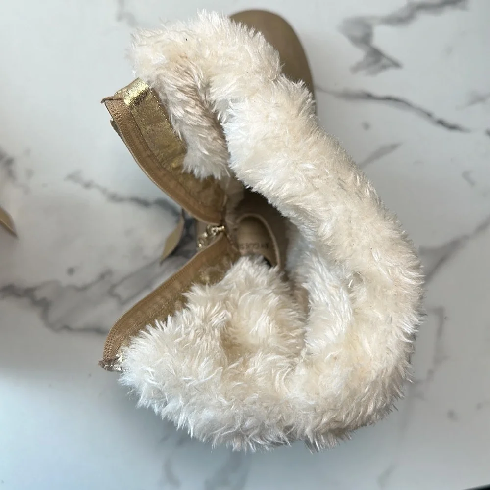 New- GUESS gold foil “look” boots - Picture 10 of 16